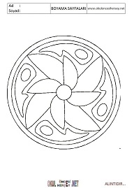 Mandala boyama sayfaları